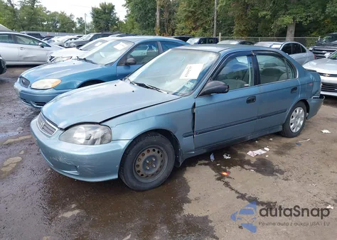 2000 Honda Civic Lx z USA, uszkodzony, nr VIN 1HGEJ6678YL057178